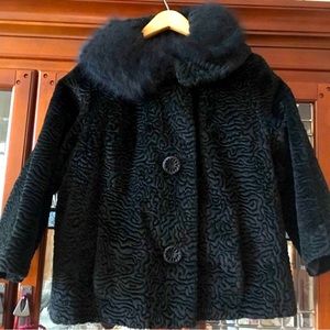 Borré Vintage Faux Fur Jacket and Angora Sweater
